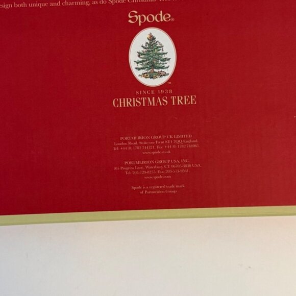 Spode Christmas Tree Dessert Tray 2020 Annual Poinsettia Candy Cane Fine China - Picture 9 of 12